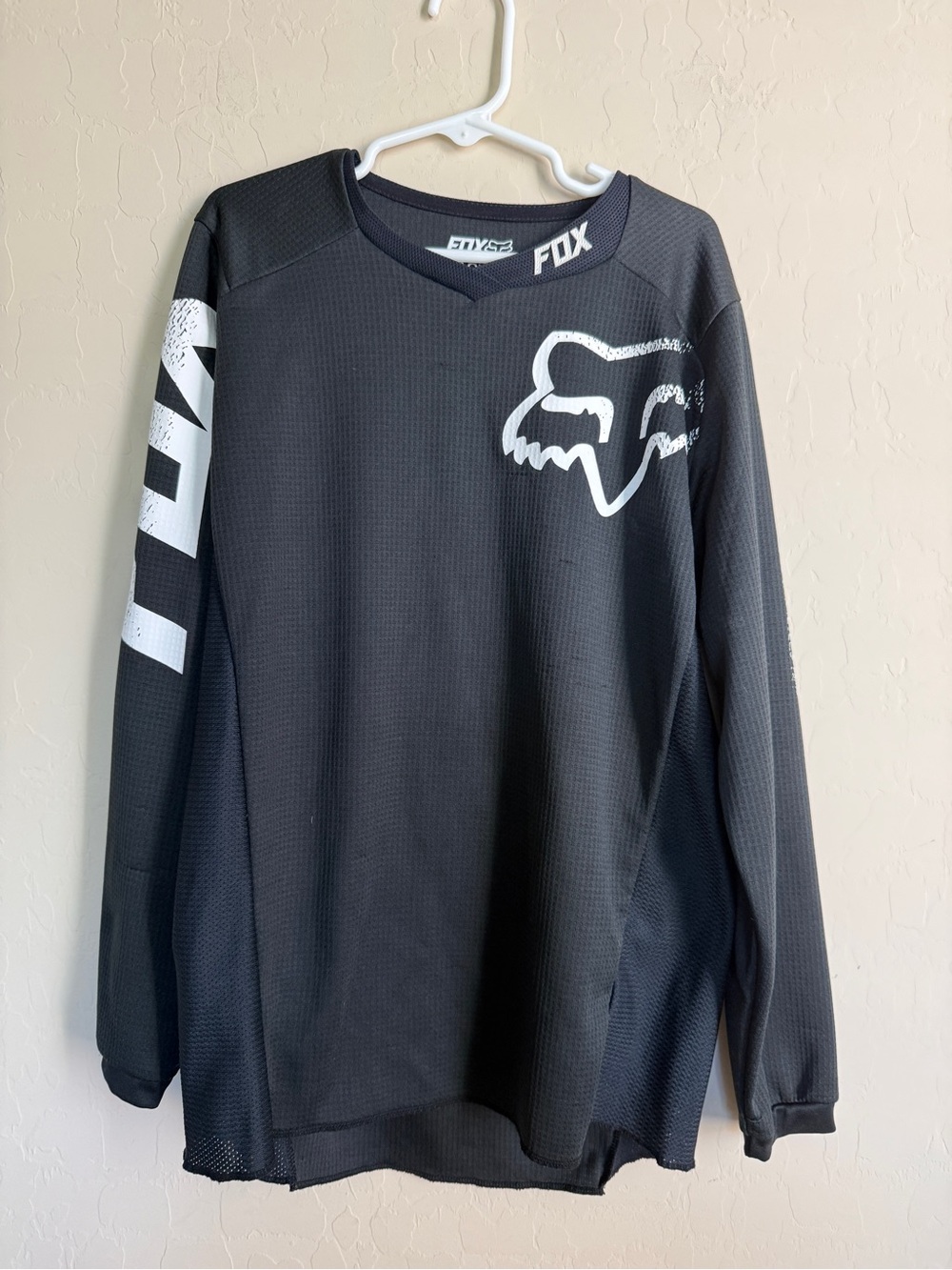 Fox Racing Kids Black Long-Sleeve Riding Jersey Motocross Youth Medium 8-10